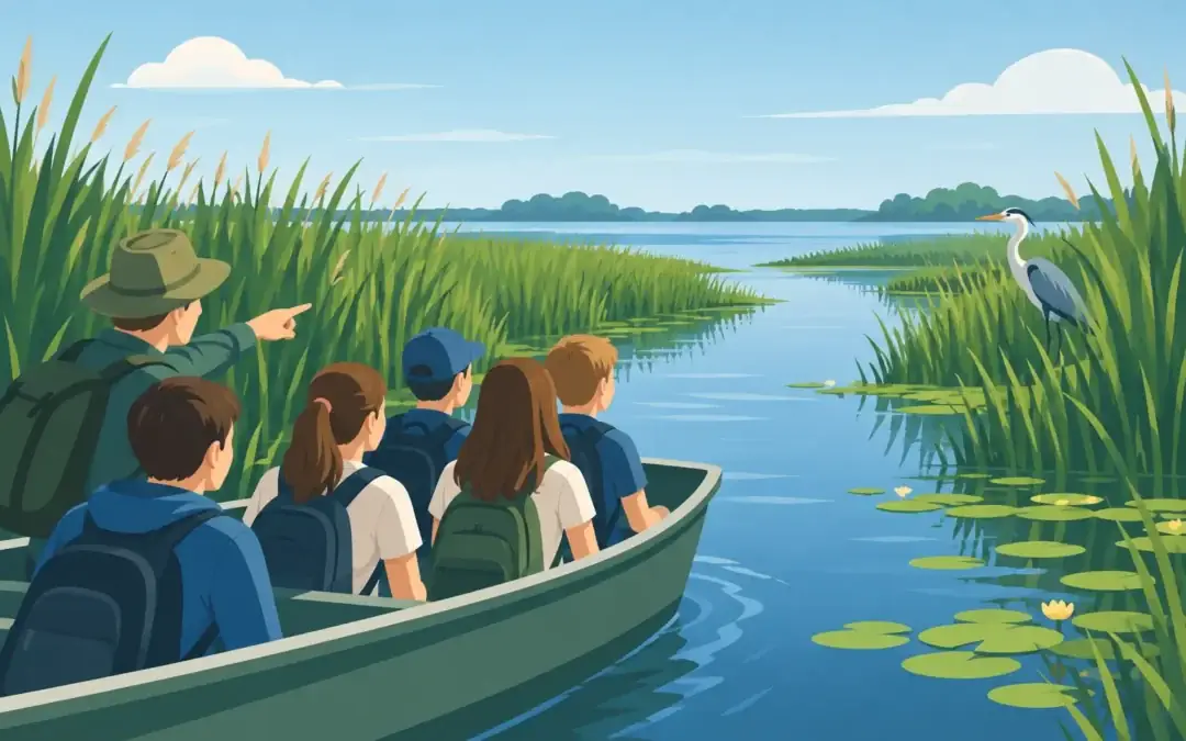 Tisza-tó rejtett csatornái túra osztályoknak