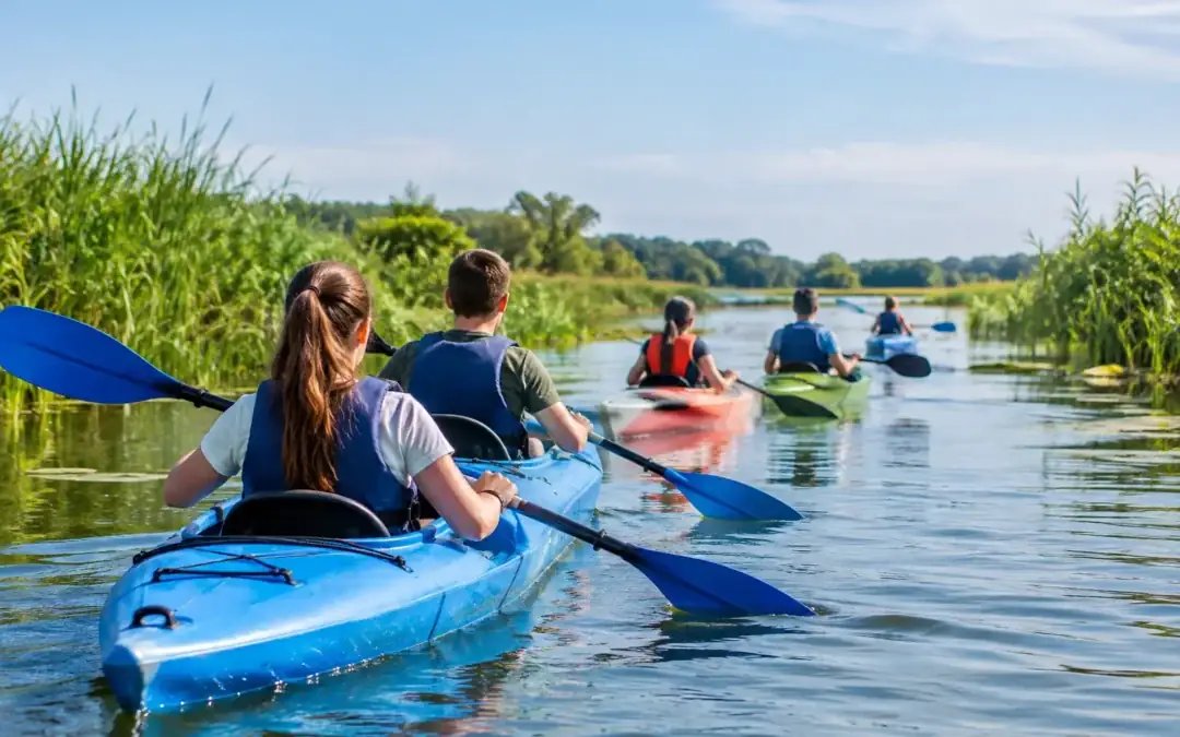 Vízitúra osztálykirándulás a Tisza-tónál
